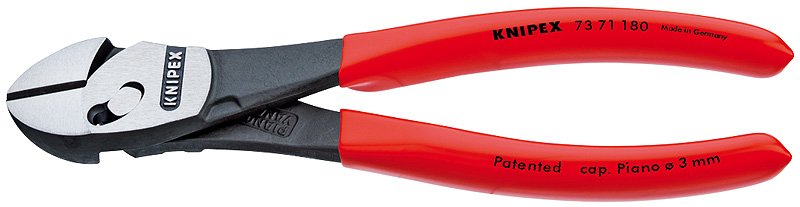 Alicates De Corte Knipex Twinforce Diagonal Rojo, Alicates De Corte Diagonal, Acero Cromo Vanadio, De Plástico, Rojo, 18 Cm, 255 G