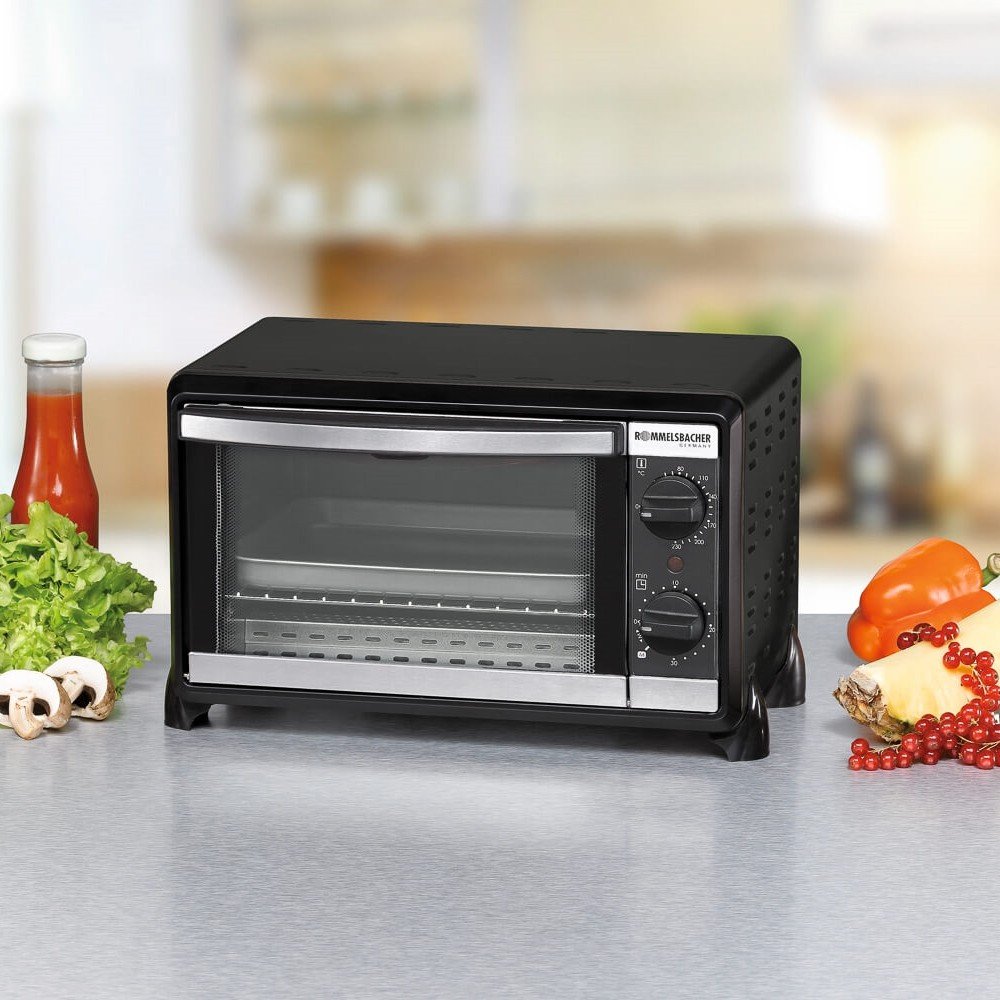 Horno Eléctrico Rommelsbacher Bg950 10 L 950 W Negro, Mini Horno Negro, Horno Eléctrico, 10 L, 950 W, 10 L, 950 W, 80 - 230 °C, Minorista