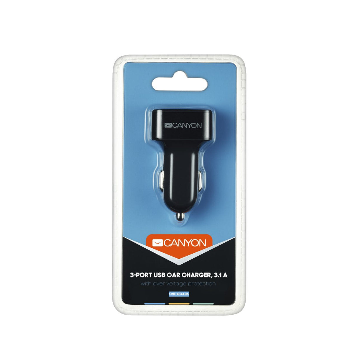 Canyon Car Charger C-06 3.1a 3usb-A Black