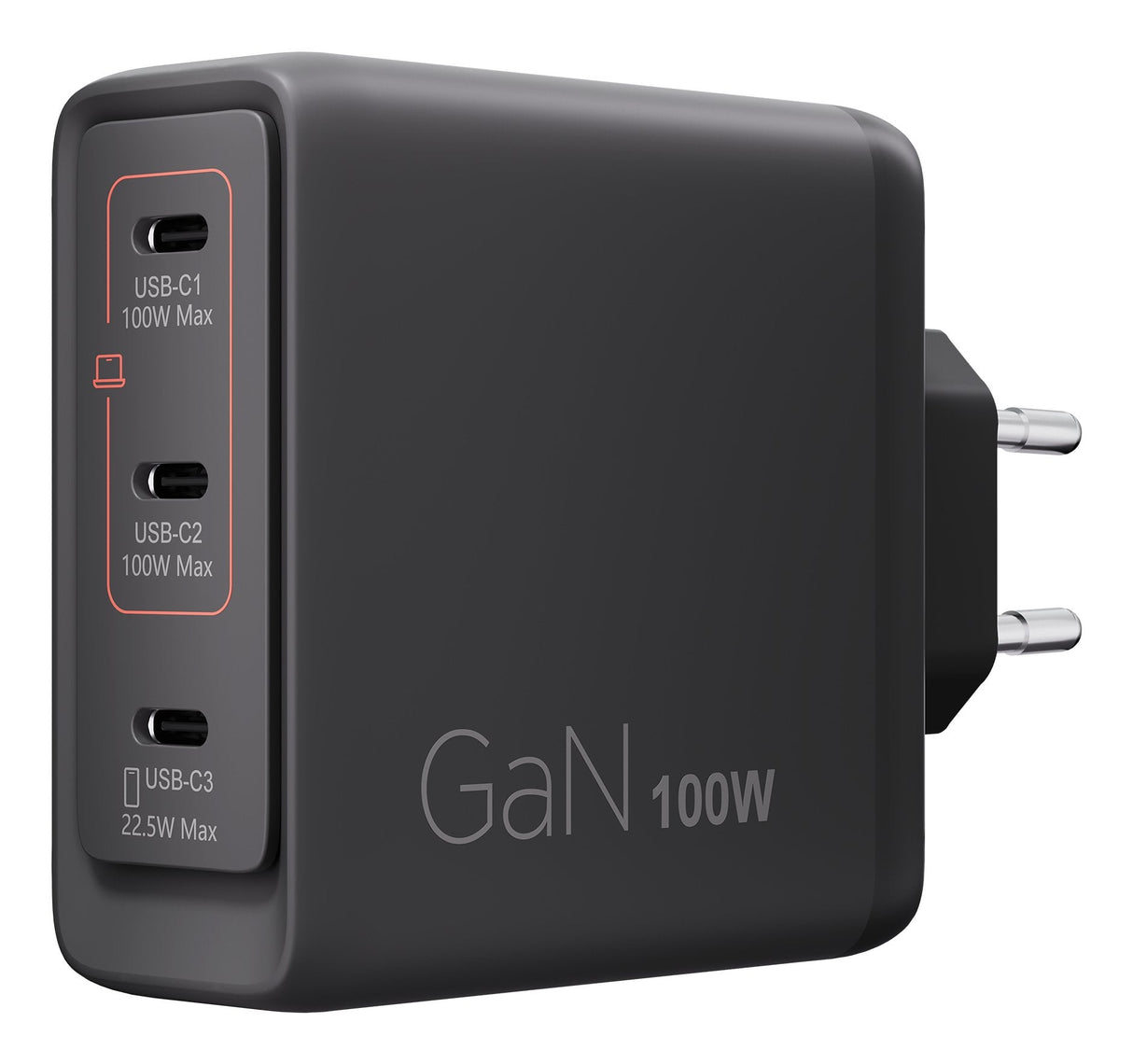 N Lenovo Multi-Port Usb-C 100w Gan-Cargador Netzteil Schwarz Inkl. Usb-C Cable (1,8m)