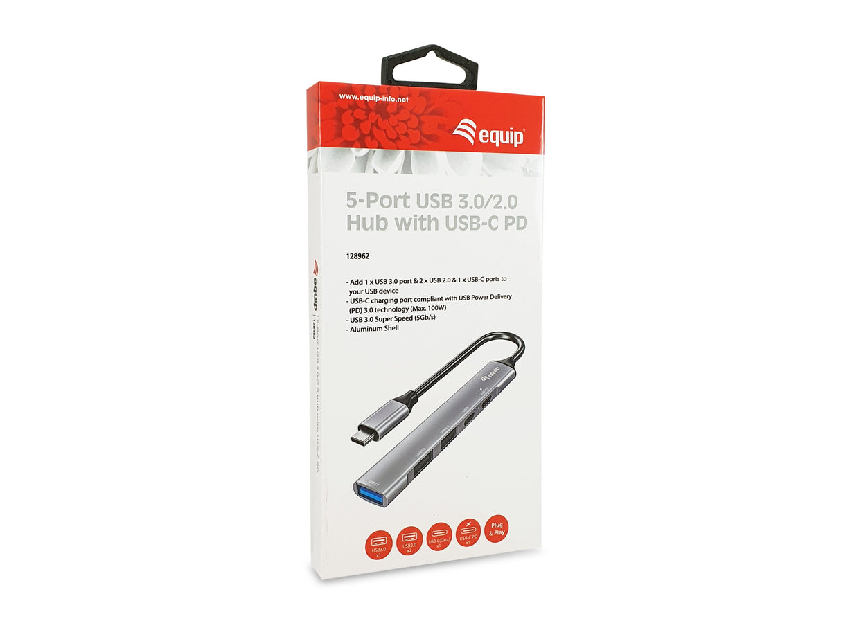 Equip Usb-C Hub 5-Port 3.0/C->4x3.0