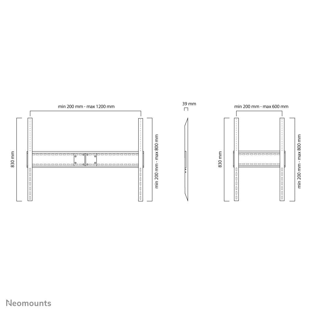 EAN 8717371445591 - Neomounts LFD-W1500 soporte para TV 2,54 m (100") Negro imagen 3
