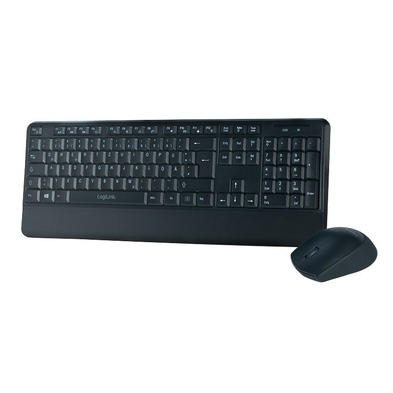 Logilink Id0161 Teclado Alemán Rf Inalámbrico Qwertz Negro