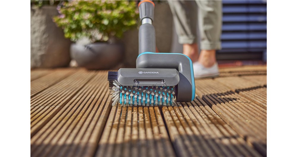 Cepillo Giratorio Universal Gardena Para Multilimpiador A Batería Aquabrush, Cepillo De Lavado Gris/Turquesa, Para Superficies Insensibles 14848-20