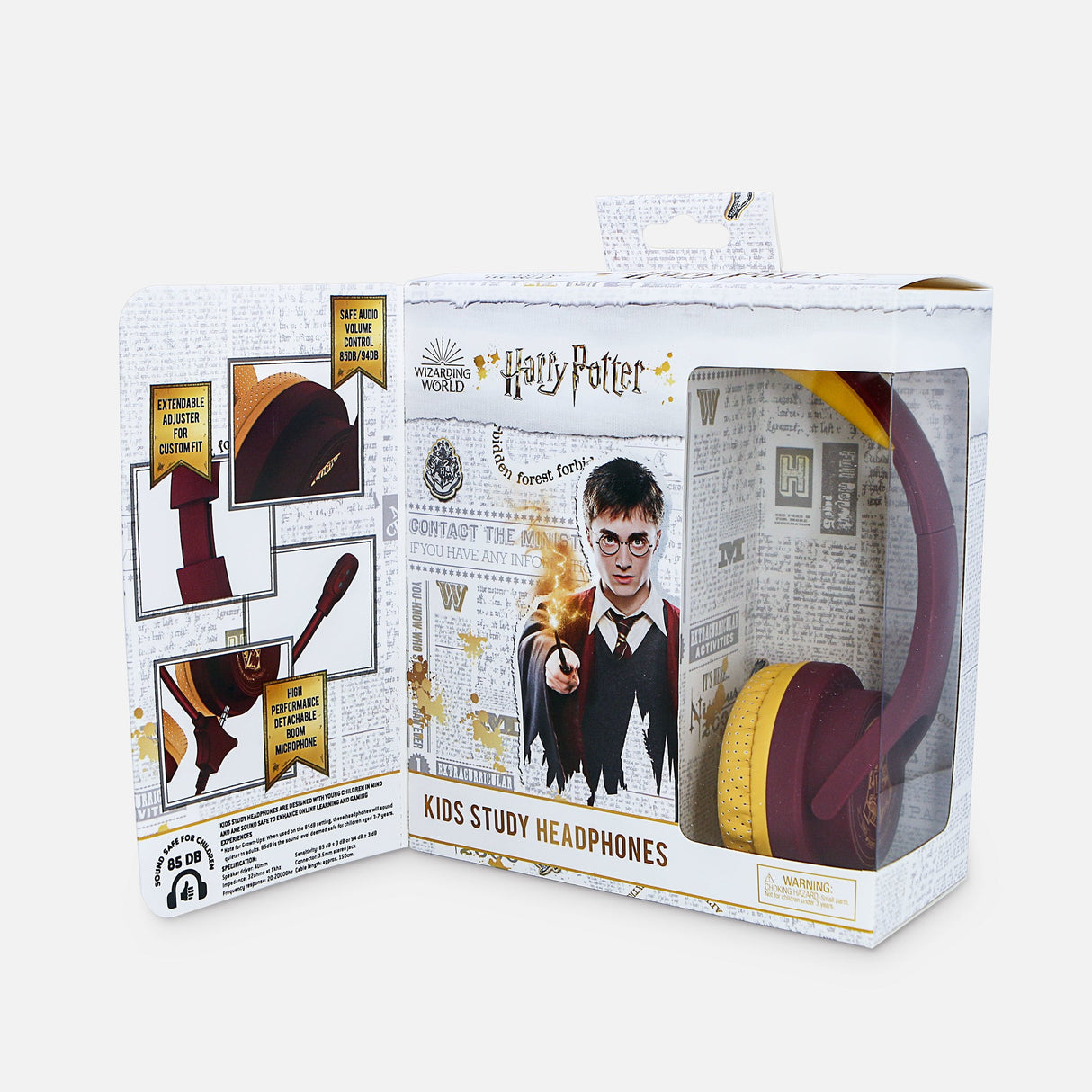 Otl Technologies Harry Potter Hogwarts Crest Auriculares Alámbrico Diadema Juego Borgoña, Amarillo