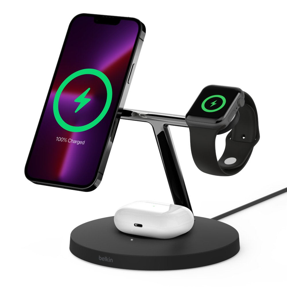 EAN 0745883836611 - Belkin WIZ017vfBK Auriculares, Smartphone, Reloj inteligente Negro Corriente alterna Cargador inalámbrico imagen 1