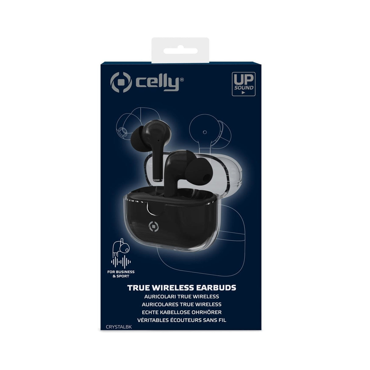 Celly Clear Auriculares True Wireless Stereo (Tws) Usb Tipo C Bluetooth Negro