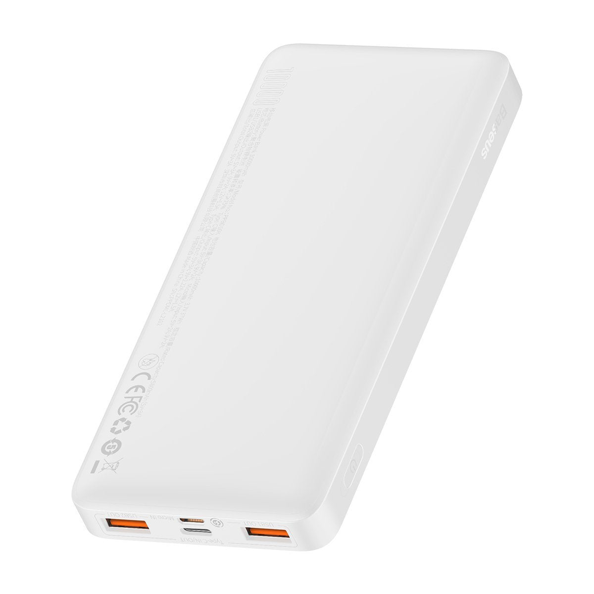 Baseus Power Bank Bipow 10000 Mah, 2xusb Usb-C, 20w Blanco