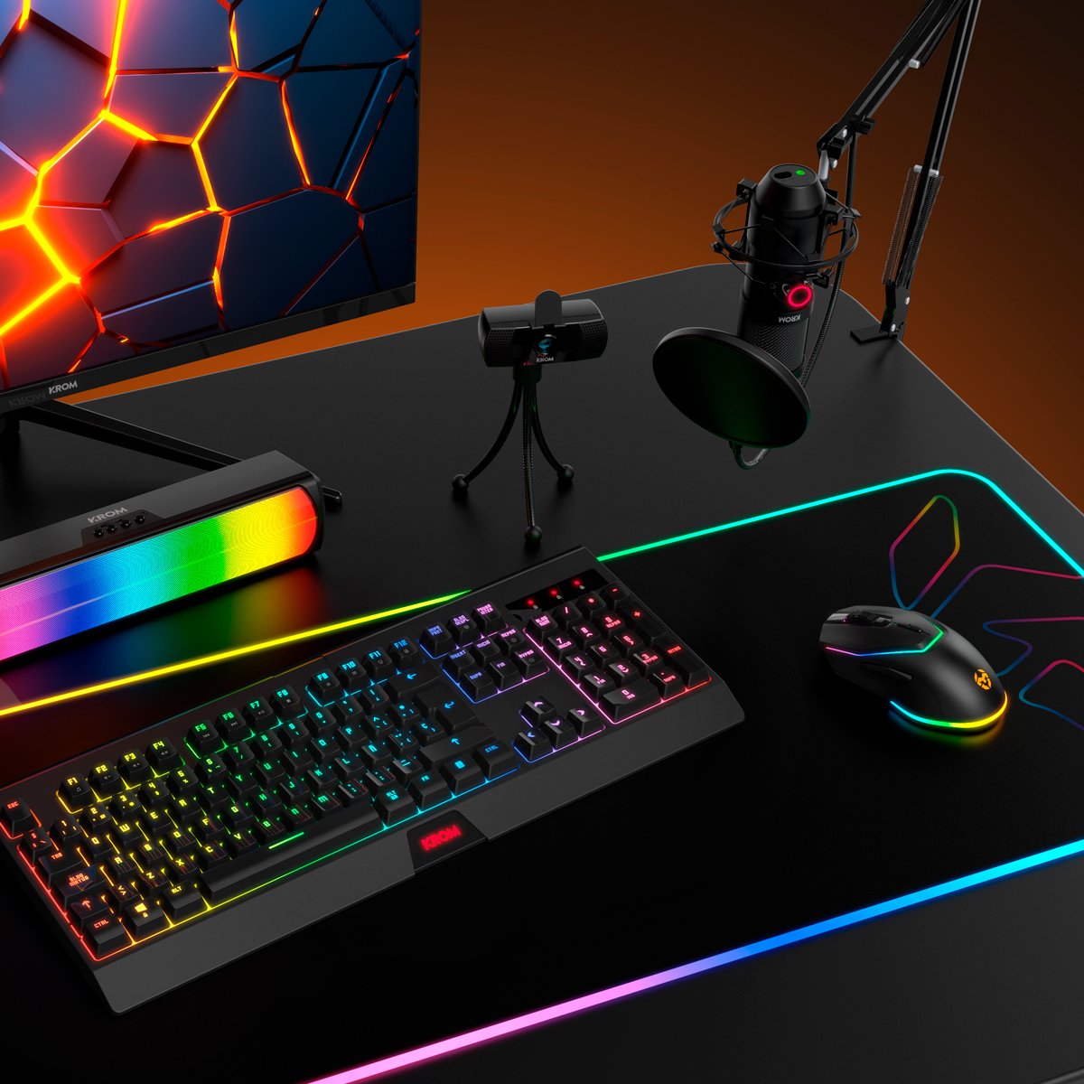EAN 8436587974359 - Krom KABALA teclado Ratón incluido Juego RF inalámbrico QWERTY Español Negro imagen 16