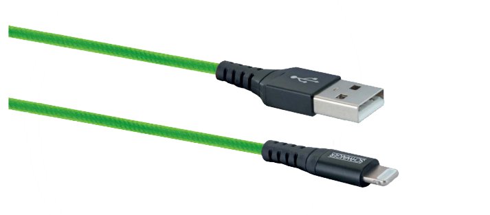 Schwaiger Usb 2.0 Cable M. A->Apple Lightning 1,2m Verde