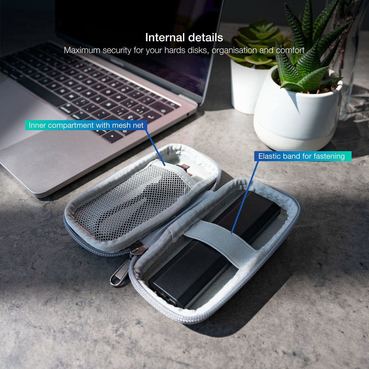 Tooq Estuche Protector Para Caja Externa M2 - Gris