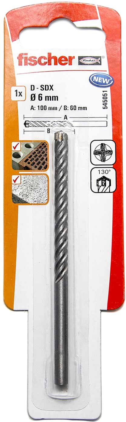 Broca Para Piedra D-Sdx 8.0x70/120bc 545052 Fischer
