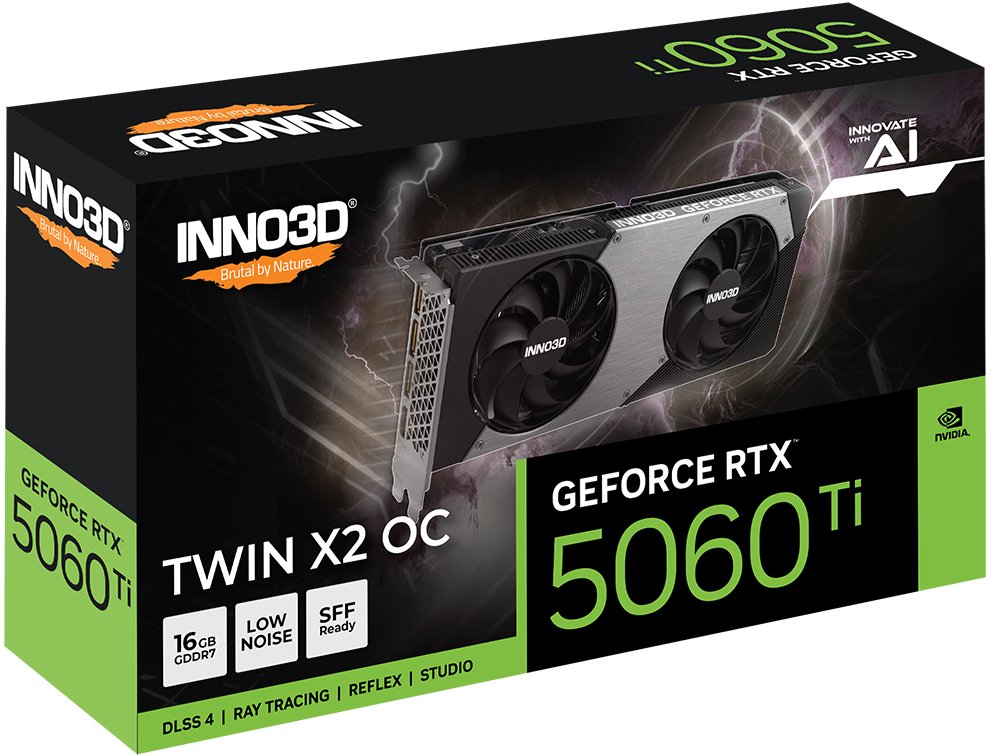 EAN 8886307700681 - INNO3D GeForce RTX 5060 Ti TWIN X2 OC NVIDIA 16 GB GDDR7 imagen 2