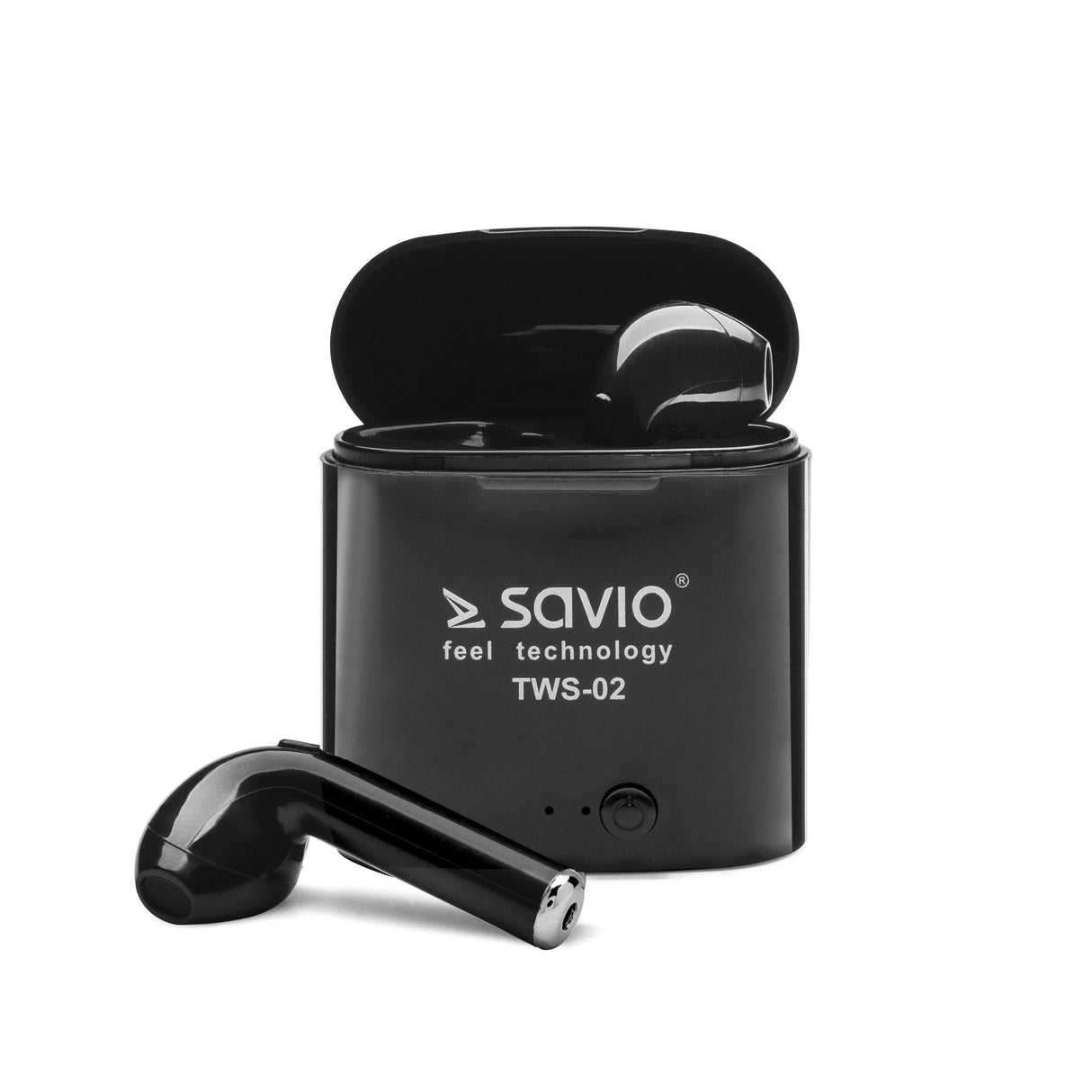 EAN 5901986045281 - Savio TWS-02 auricular y casco Auriculares Inalámbrico Dentro de oído Llamadas/Música Bluetooth Negro imagen 1
