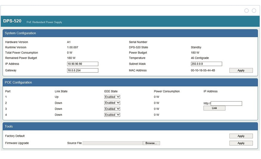 Fuente De Alimentación D-Link 180w Con Redundancia Externa.