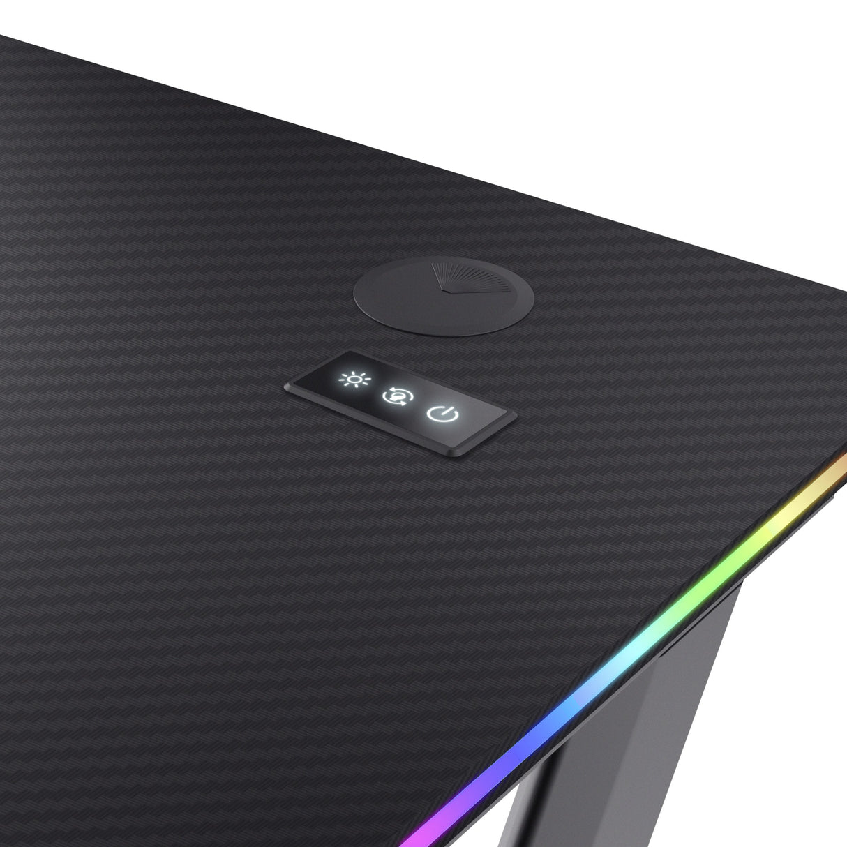 Mesa Gaming Gxt 709 Luminus Rgb Negro Trust Máximo 150kg/ 120 X 60 X 74cm/ Control De Iluminación