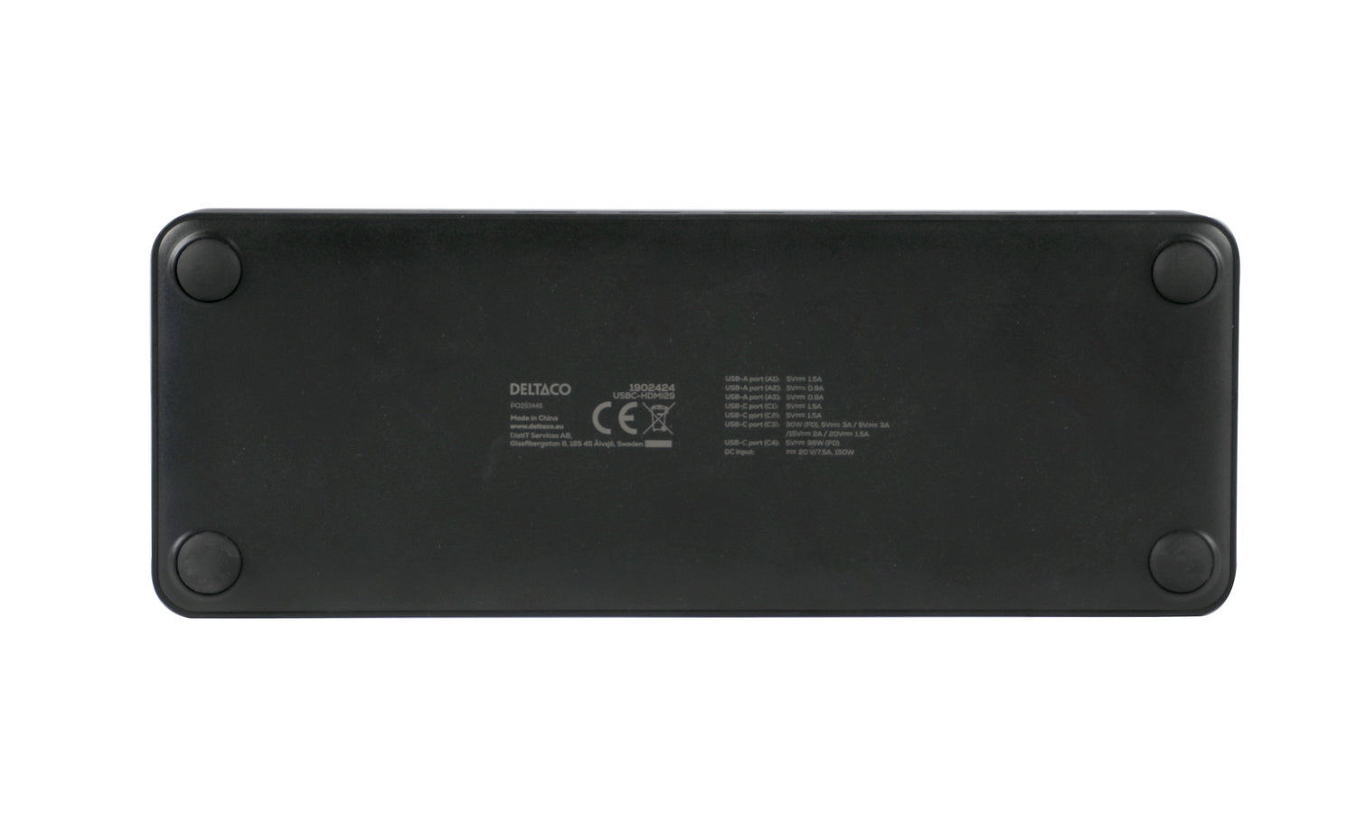 Deltaco Usb-C Dockingstation 2xhdmi/Dp/Usb/Rj45/Sd 96w
