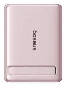 Picogo Am31 Qi2 Ultra-Mini Magnetic Power Bank With Kickstand 5000mah 20w Nebula Pink (+Braided Cable Usb-C To Usb-C 30cm Pink)