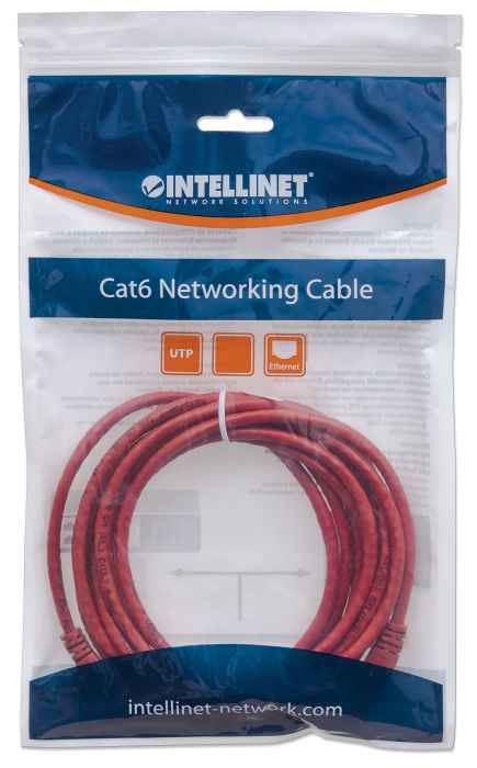 Intellinet 3m Utp Cat.6 Cable De Red Rojo Cat6 U/Utp (Utp)