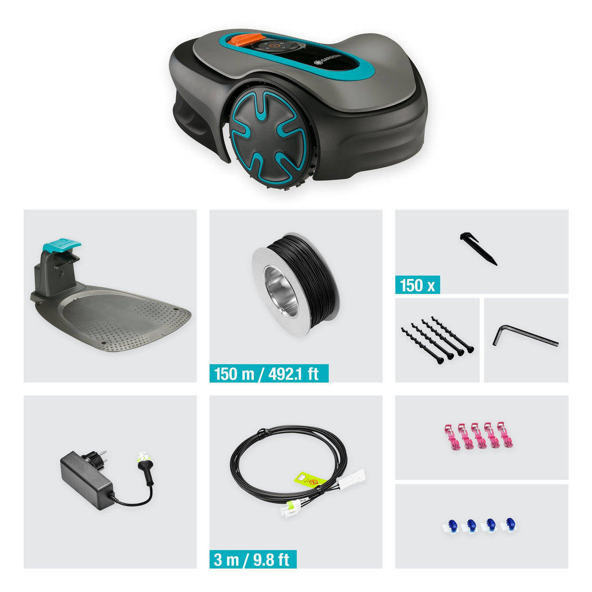 EAN 4078500053105 - Gardena SILENO minimo Robot cortacésped Batería Negro, Azul, Gris imagen 8