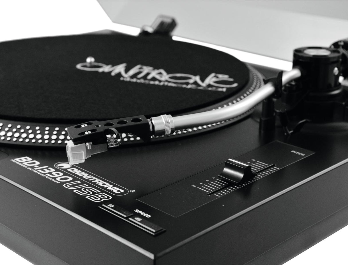 EAN 4026397356083 - Omnitronic BD-1390 Tocadiscos de tracción por correa portátil Negro imagen 8