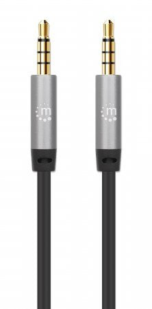 EAN 766623356015 - Manhattan 356015 cable de audio 5 m 3,5mm Negro, Plata imagen 3