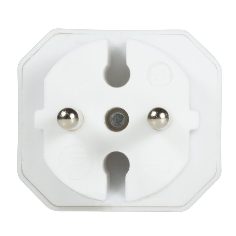 Logilink Adapter With 2 Euro Sockets, Blanco