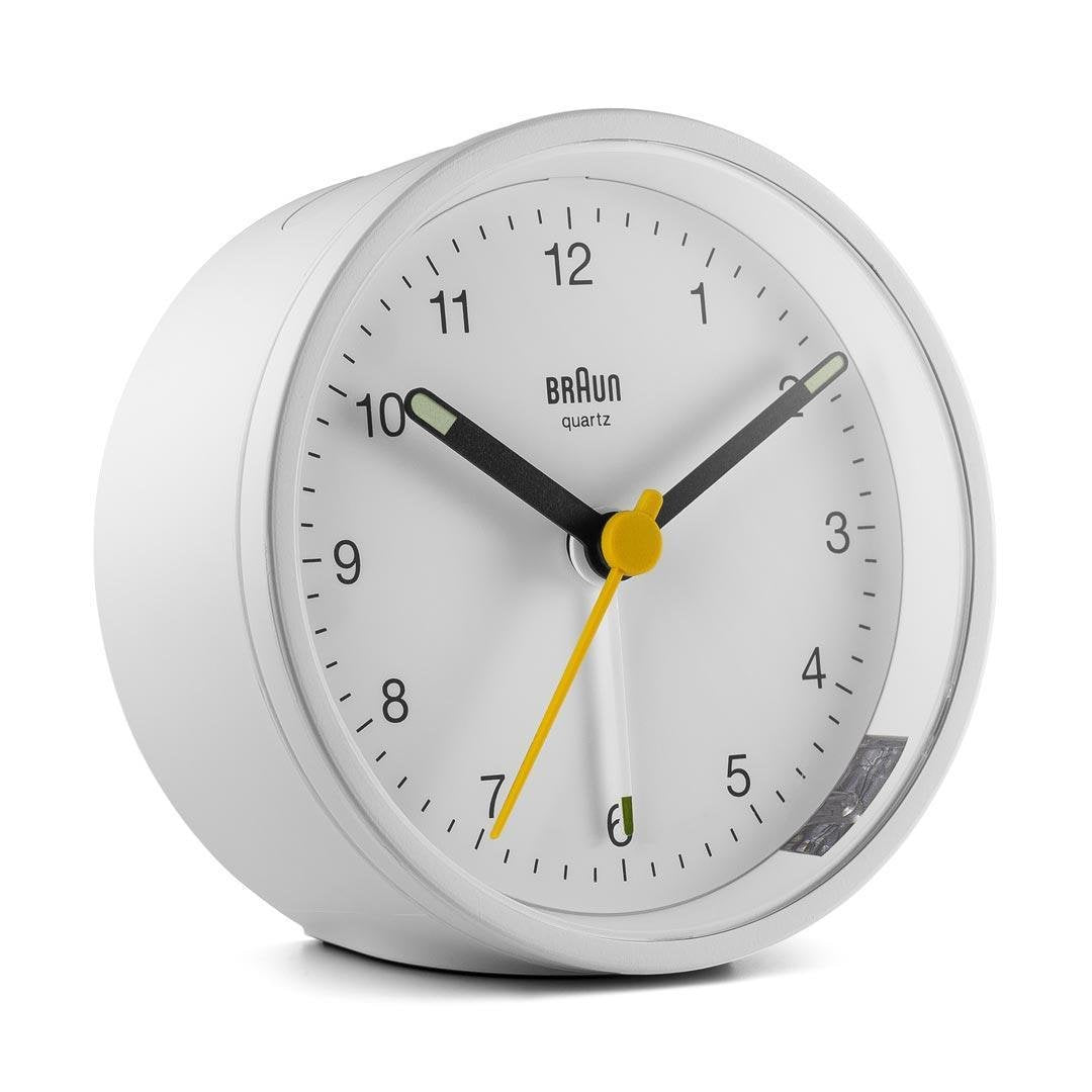 Braun Bc 12 W Reloj Despertador De Cuarzo Clásico Blanco