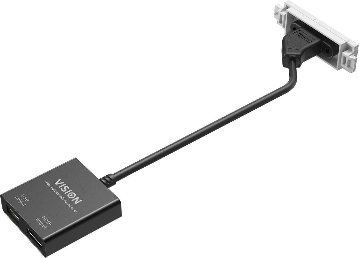 Placa Frontal Audiovisual Modular De La Gama Techconnect De Vision Garantía Durante Toda La Vida Útil Del Producto Módulo Usb-C Toma 3.1 Tipo "C" En La Parte Frontal Con Un Cable Provisto De Dos Tomas En Su Extremo 1 Para Hdmi Y 1 Para