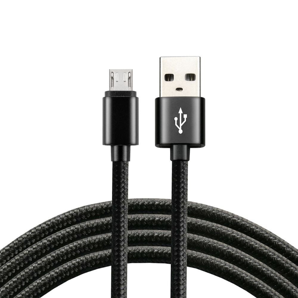 Cable Everactive Micro Usb 1m - Negro, Trenzado, Soporte De Carga Rápida, 2,4a - Cbb-1mb