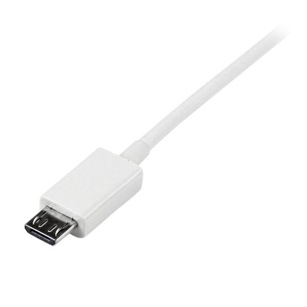 Startech.Com Cable Adaptador 1m Usb A Macho A Micro Usb B Macho Para Teléfono Móvil Smartphone Datos Carga Blanco Cable Usb Micro-Usb Tipo B (M) A Usb (M) Usb 2.0 1 M Moldeado Blanco Para P/N: Usbextpaa1mw Usbextpaa2mw Usbextpaa3mw Usbp