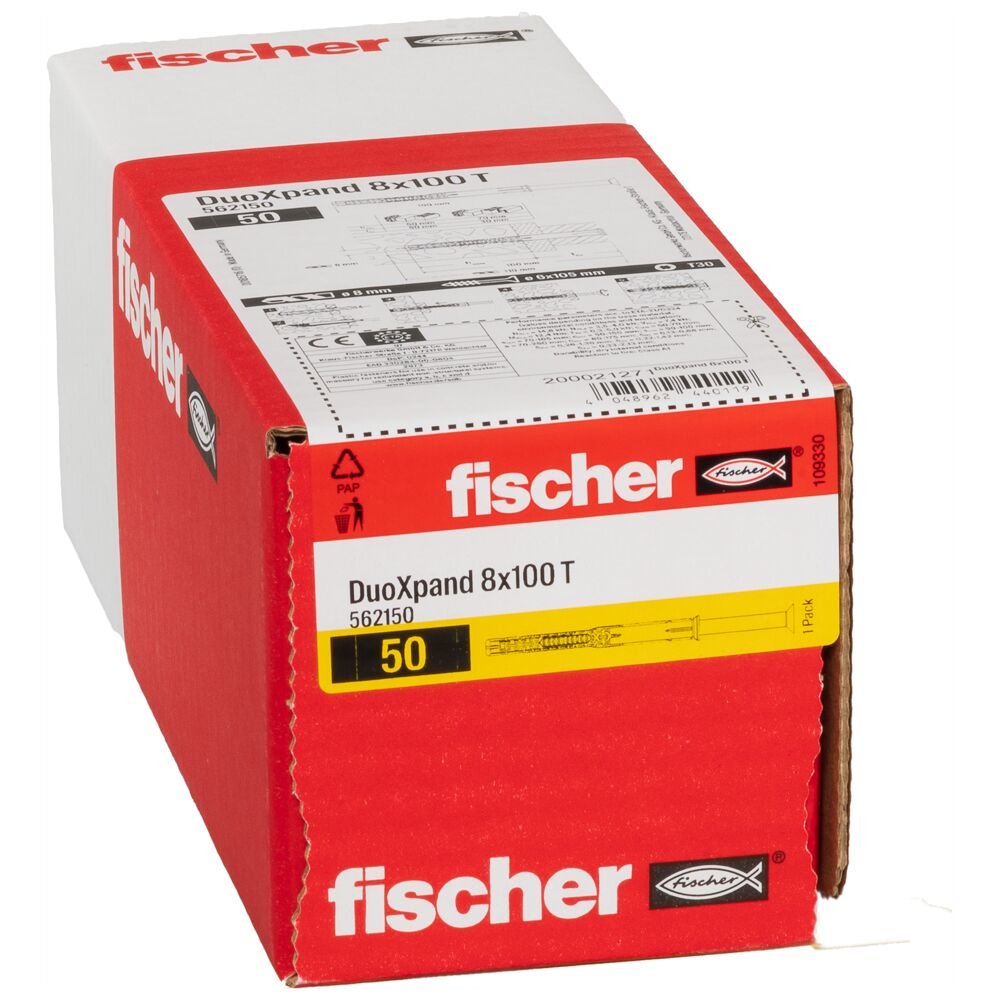 EAN 4048962440119 - Fischer 562150 tornillo de anclaje y taco 50 pieza(s) Anclaje de expansión 100 mm imagen 7