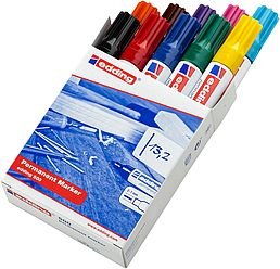 EAN 4004764057740 - Edding 500 marcador permanente Punta de cincel Negro, Azul, Marrón, Verde, Azul claro, Naranja, Rosa, Roj imagen 1