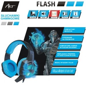 Auriculares Art Sla Flash Gaming With Micrófono Illuminate