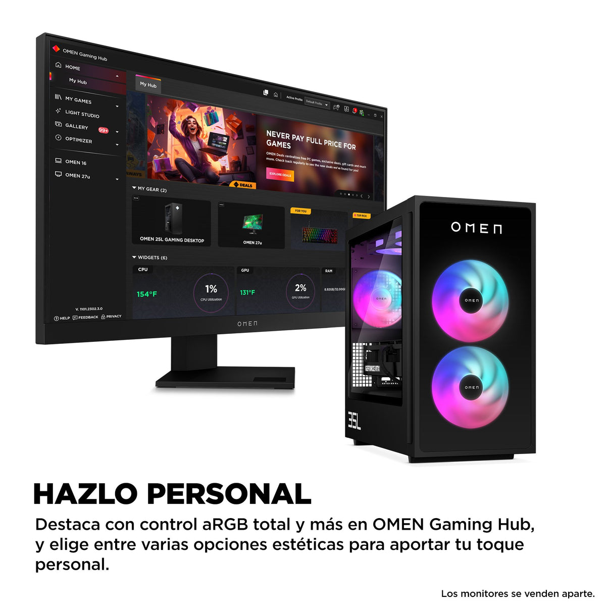 EAN 0199251297083 - HP OMEN 35L Gaming Desktop GT16-0056ns PC Intel® Core™ i7 i7-14700F 16 GB DDR5-SDRAM 1 TB SSD NVIDIA GeFo imagen 6