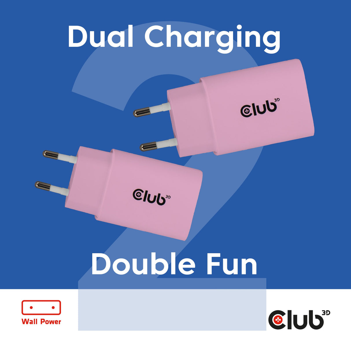 EAN 8719214473402 - CLUB3D CAC-3021 cargador de dispositivo móvil Smartphone, Universal Rosa Corriente alterna Carga rápida I imagen 3