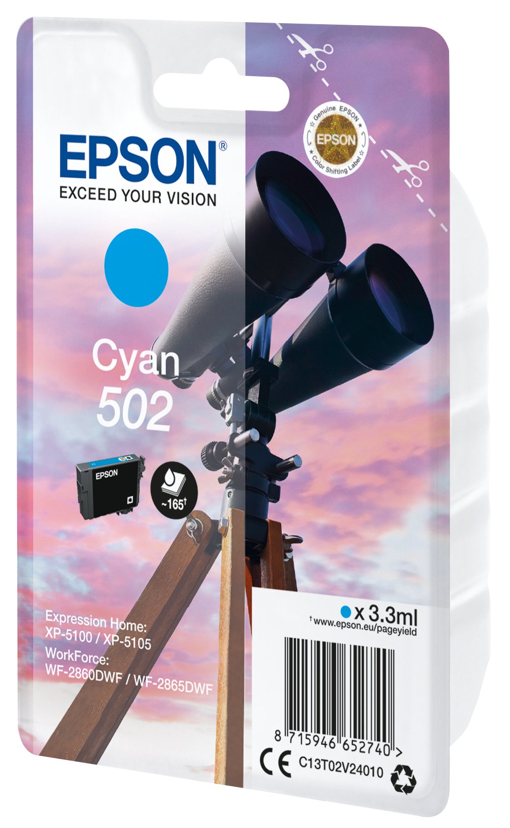 Tinta Original Epson 502 Cian