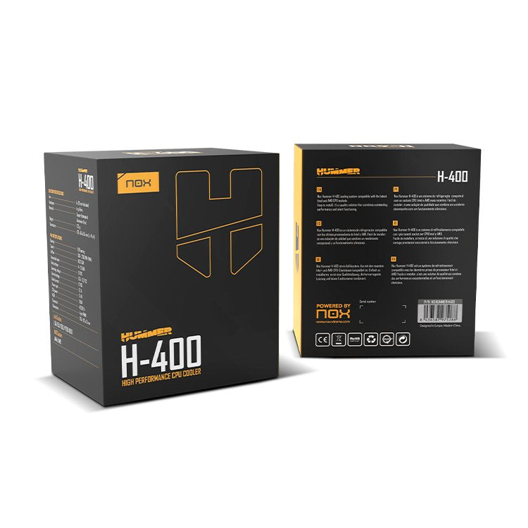 EAN 8436587975288 - NOX Hummer H-400 Procesador Refrigerador de aire 12 cm Negro imagen 8