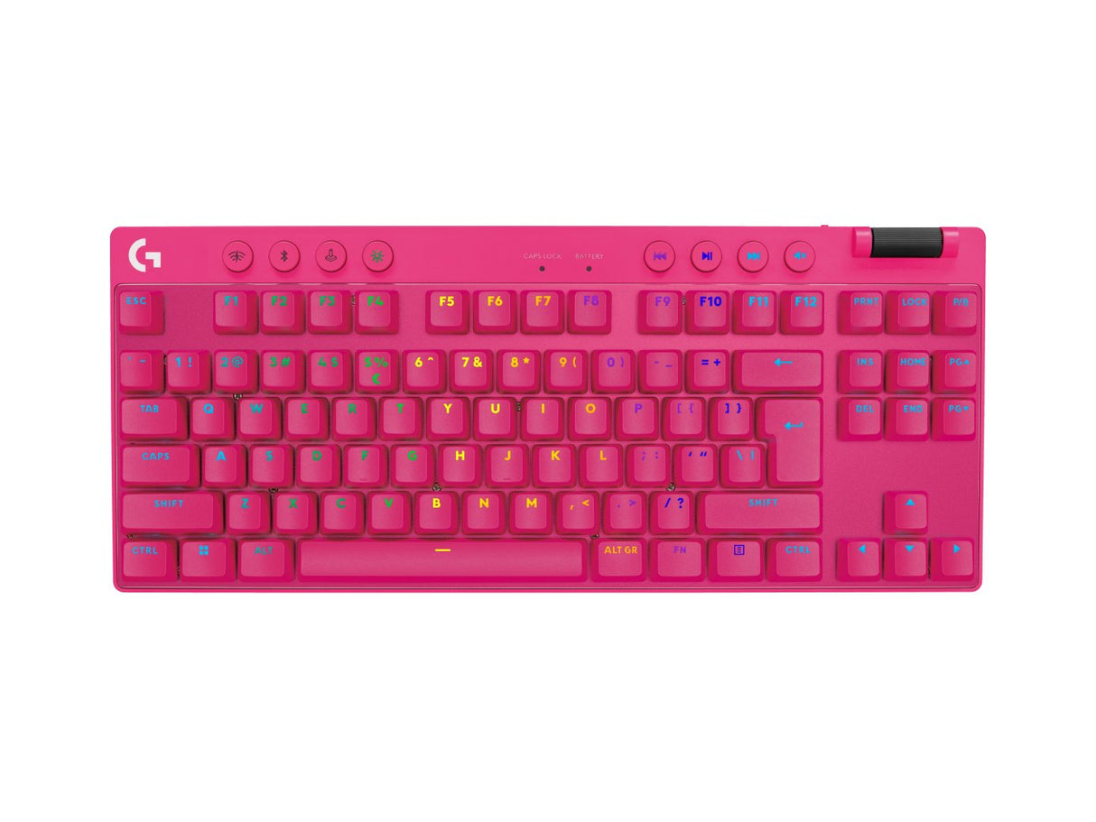 EAN 5099206113534 - Logitech G PRO X TKL teclado Juego RF Wireless + Bluetooth QWERTY Internacional de EE.UU. Magenta imagen 2