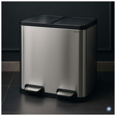 Maul Abfallbehälter Maulcycle 20l + 20l Edelmahl