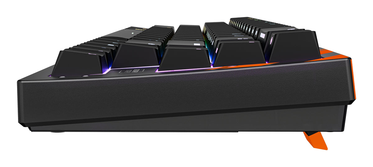 Cherry K5 Pro Tmr Compact, Con Cable, Usb, Mechanischer Switch, Qwerty, Rgb-Led, Negro, Naranja