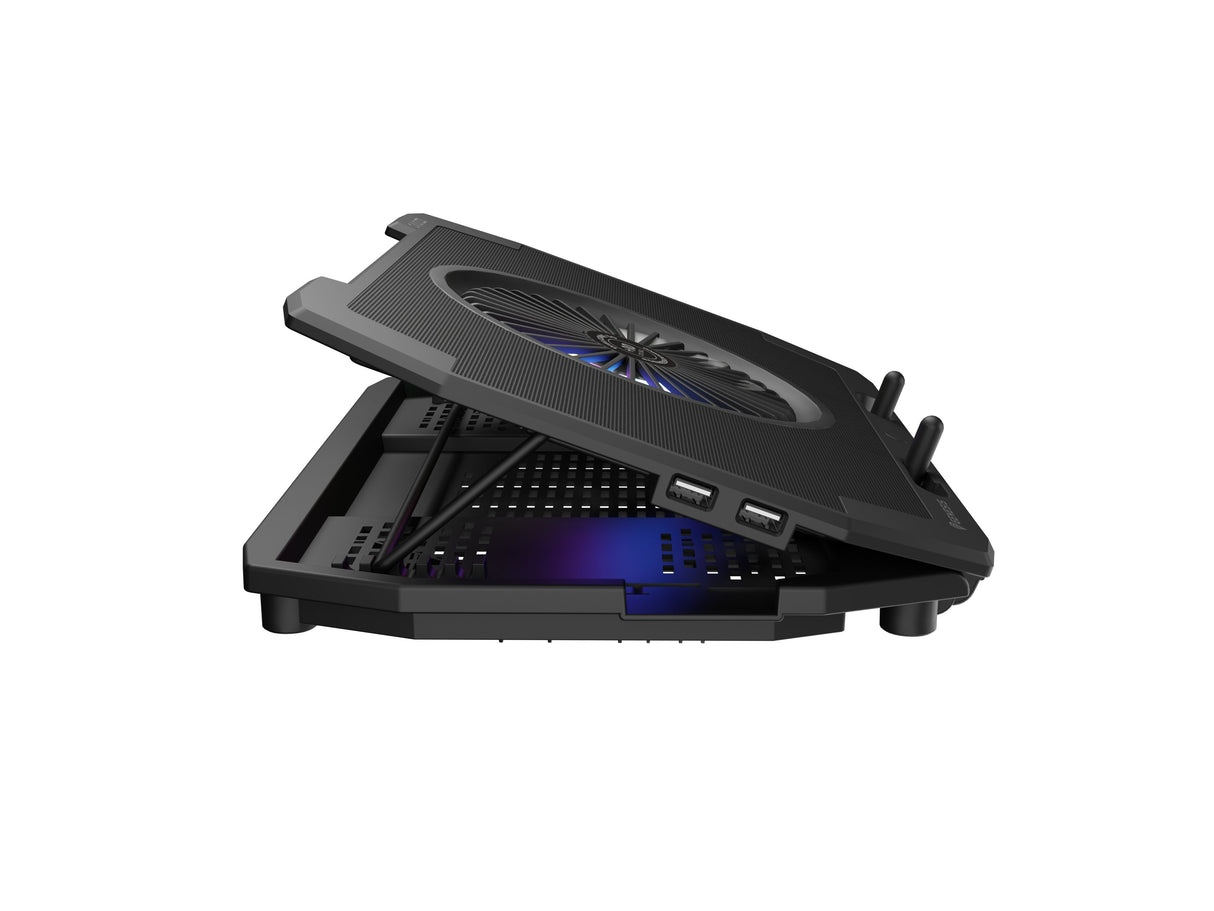 Base Refrigeradoras Genesis Oxid 850 Rgb 15.6"-17.3" Usb, 5 Ventiladores