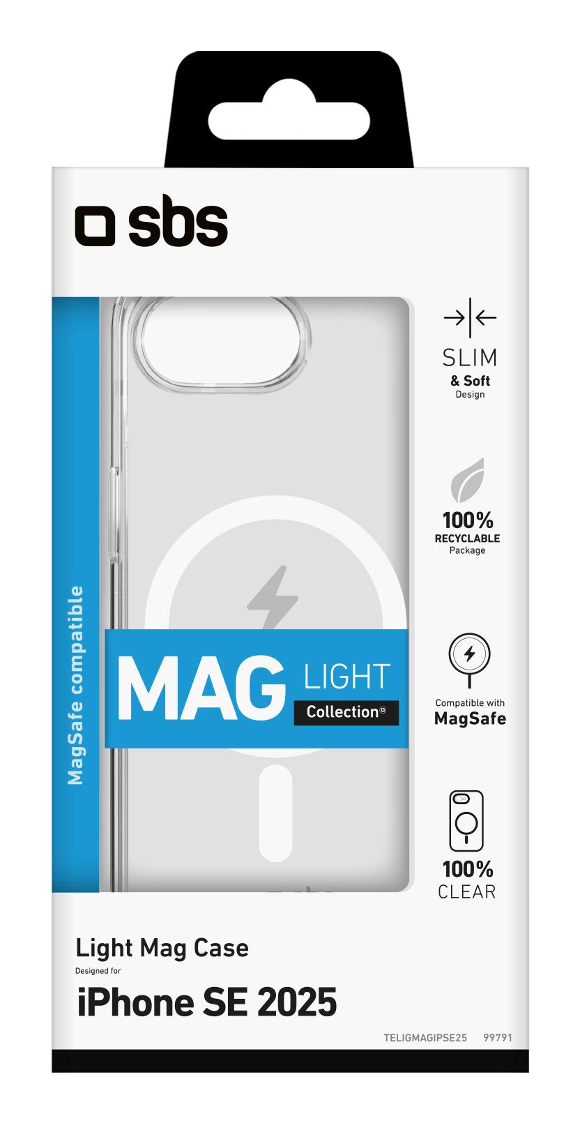 Sbs Light Mag Funda Mit Magsafe Para Para Iphone 16e Transparentee