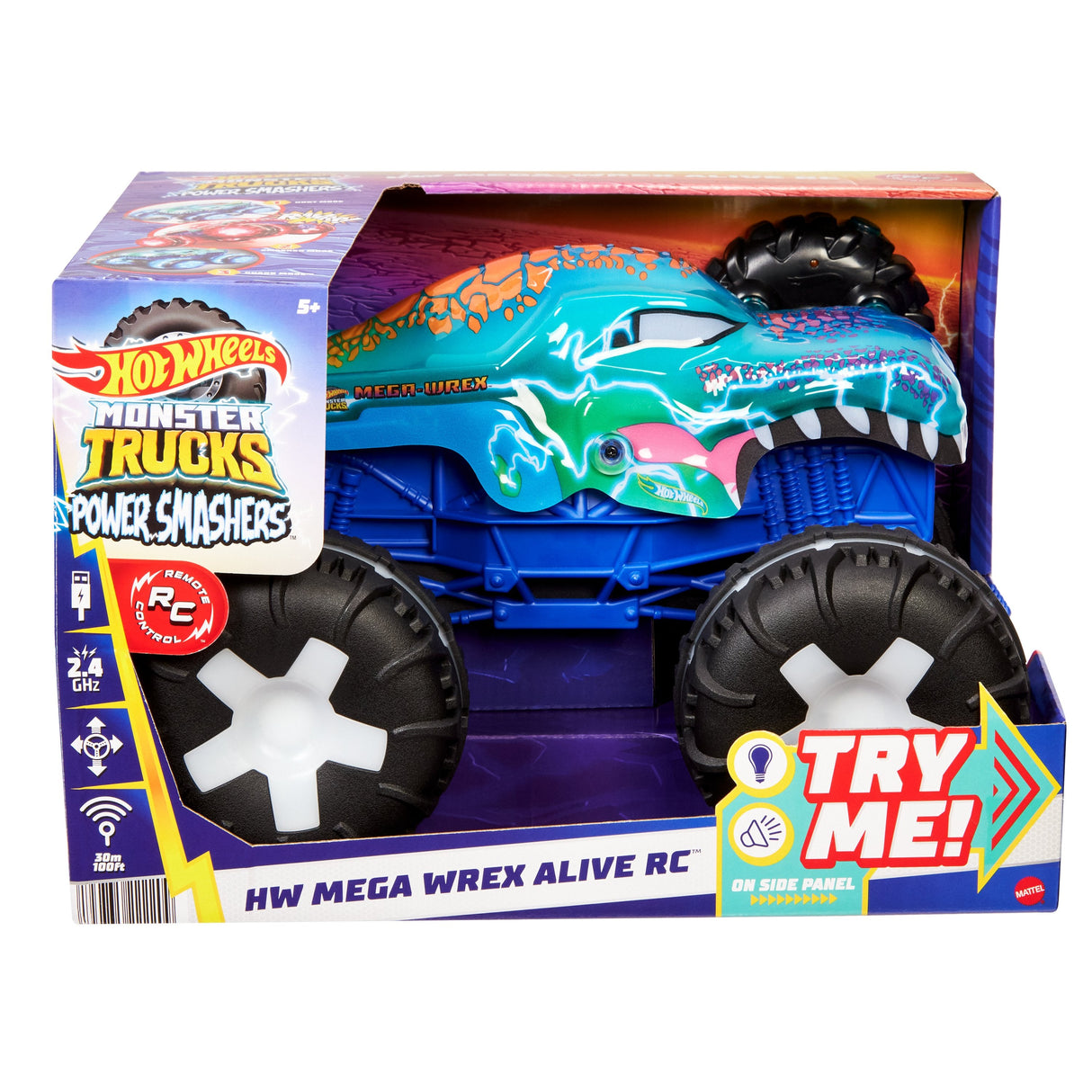 Vehículo Rc Hot Wheels Monster Trucks Mega Wrex Alive Jbd90