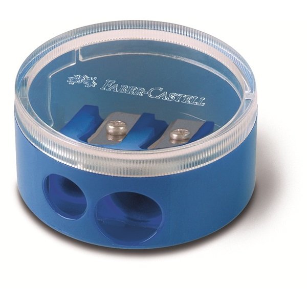 Sacapuntas Faber-Castell 185418 Manual Negro, Azul, Rojo