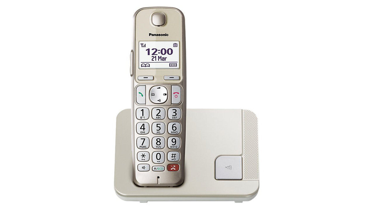 Panasonic Kx-Tge250 Teléfono Dect Identificador De Llamadas Champán, Oro
