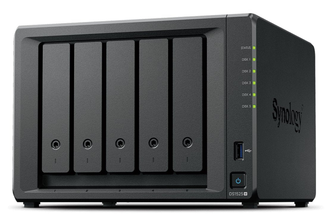 EAN 4711174726011 - Synology DiskStation DS1525+ servidor de almacenamiento NAS Ryzen Embedded V1500B 8 GB DDR4 0 TB Negro imagen 1