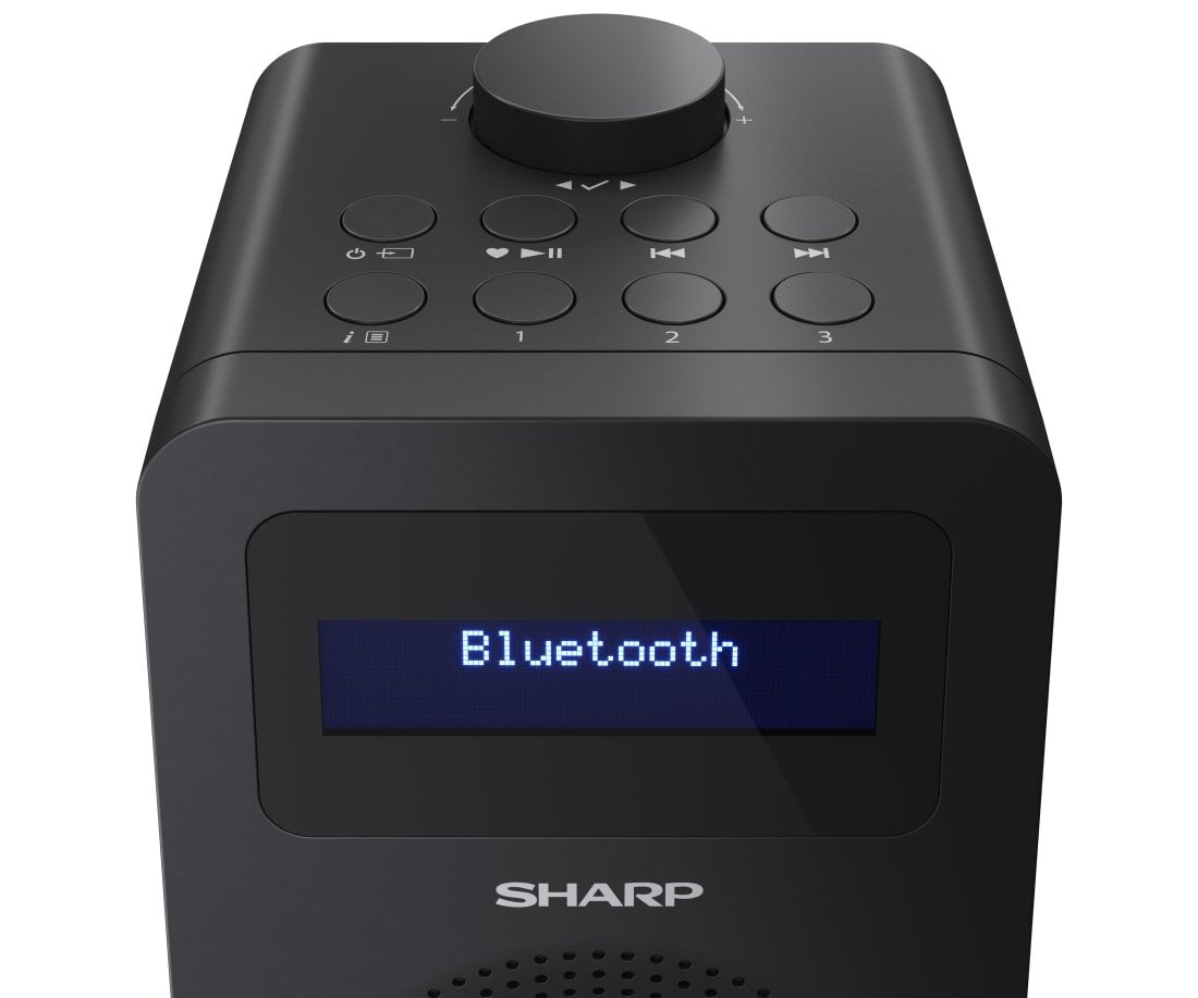 Sharp Dr-430(Bk) Digital Radio, Fm Dab Dab+, Bluetooth 5.0, Midnight Black