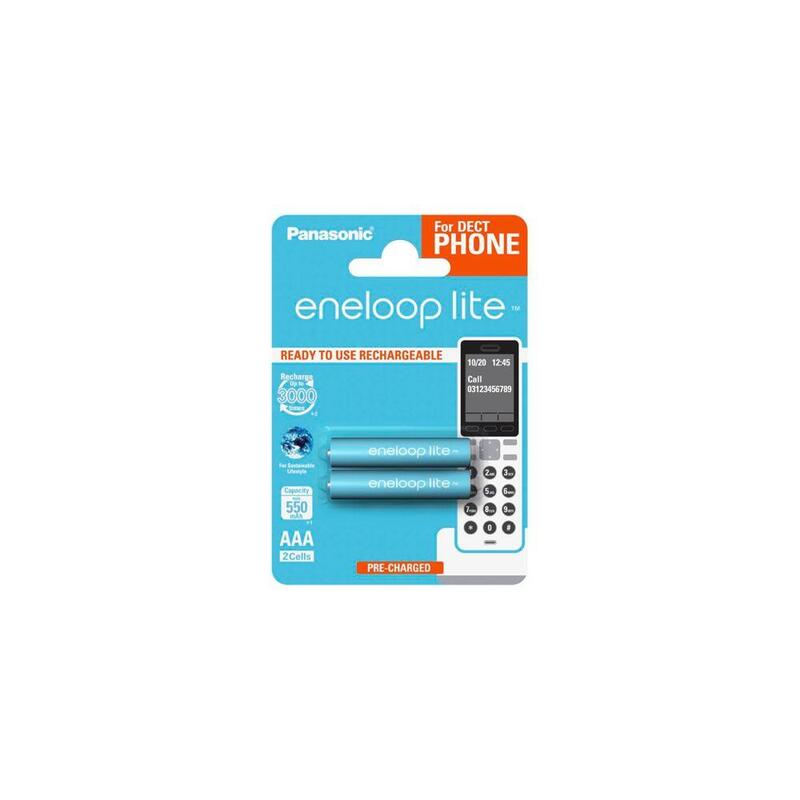 1x2 Panasonic Eneloop Lite Dect Micro Aaa 550 Mah Bk-4lcce/2de