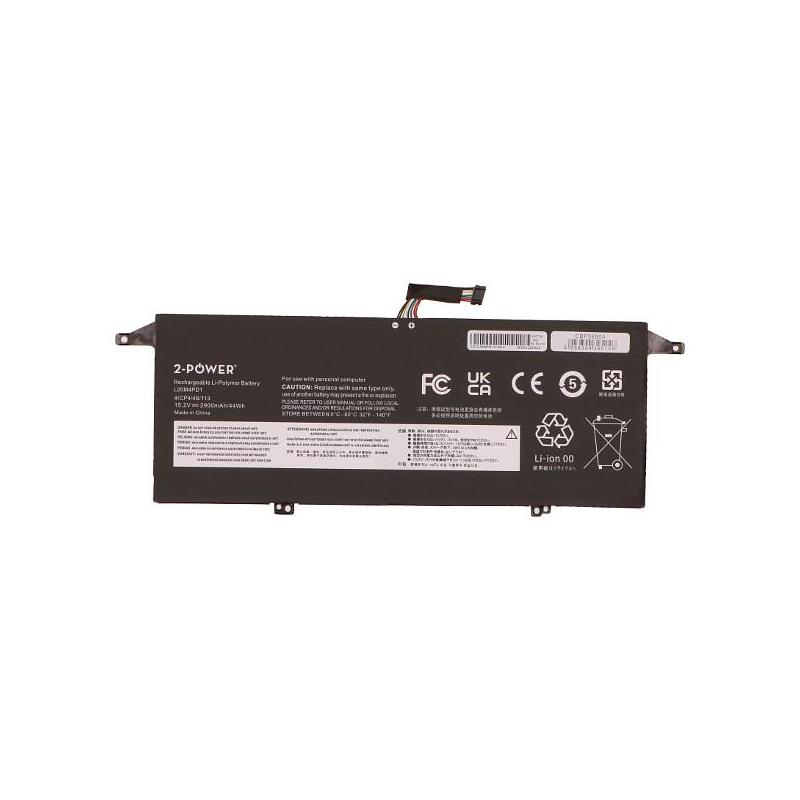 2-Power Batería 15.2v 2900mah Para Lenovo Thinkbook 13x Itg 20wj 2p-L20l4pd1